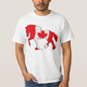 Canadian Flag Draft Horse T-shirt (Voorkant)