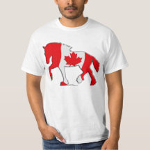 Canadian Flag Draft Horse