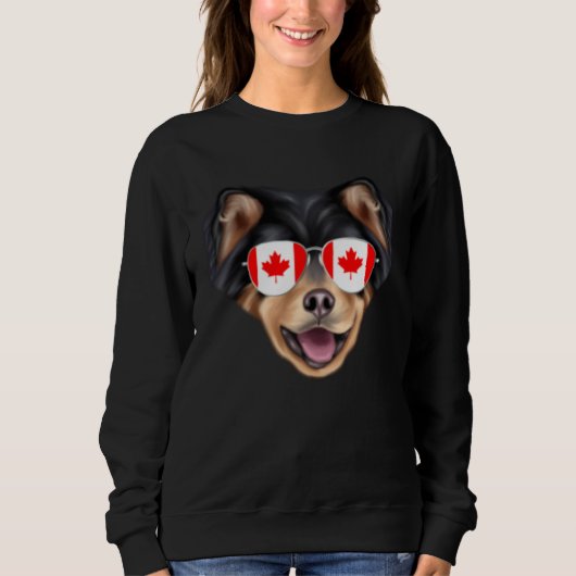 Canadian Flag Finnish Lapphund Dog Canada Pocket Trui (Voorkant)