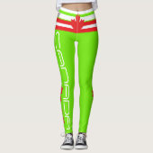 CANADIAN FLAG FLOURESCENT GROENE LEGGINGS HAVIC AC (Voorkant)