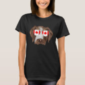 Canadian Flag German Wirehaired Pointer Dog Canada T-shirt (Voorkant)