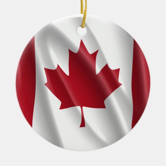 CANADIAN FLAG KERAMISCH ORNAMENT (Voorkant)