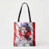 Canadian Flag Lady Tote Bag (Voorkant)