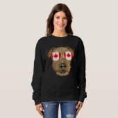 Canadian Flag Lakeland Terrier Dog Canada Pocket Trui (Voorkant volledig)