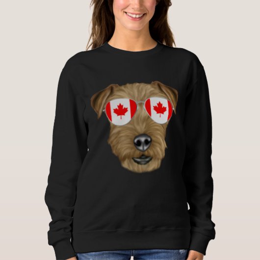 Canadian Flag Lakeland Terrier Dog Canada Pocket Trui (Voorkant)
