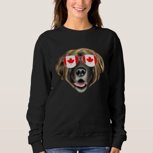 Canadian Flag Leonberger Dog Canada Pocket Trui (Voorkant)