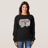 Canadian Flag Maltese Dog Canada Pocket Trui (Voorkant volledig)