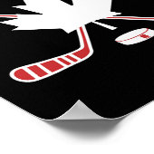 Canadian Flag Maple Leaf Hockey Canada Day Men Wom Poster (Hoek)