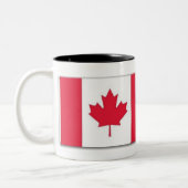 Canadian Flag Mug with the Anthem Title Tweekleurige Koffiemok (Links)