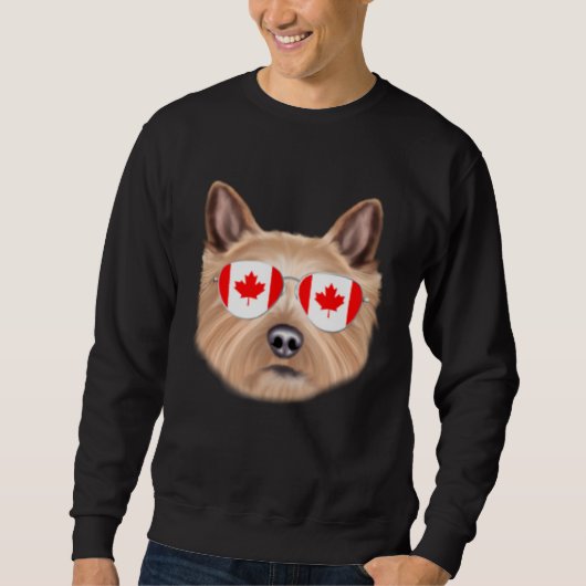 Canadian Flag Norwich Terrier Dog Canada Pocket Trui (Voorkant)