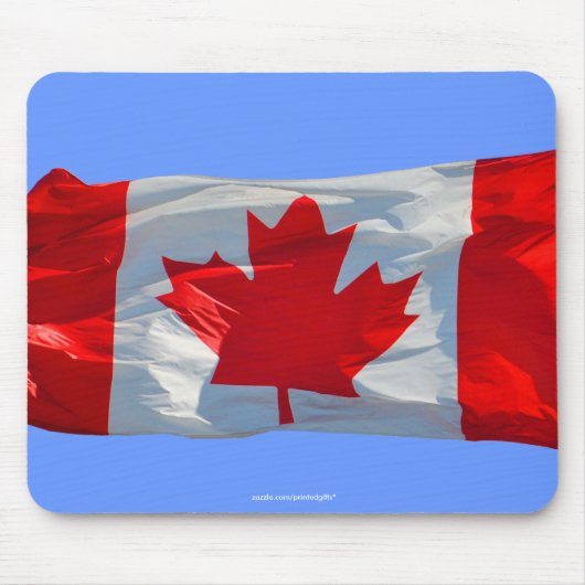 CANADIAN FLAG Patriotic Mousepad Muismat (Voorkant)
