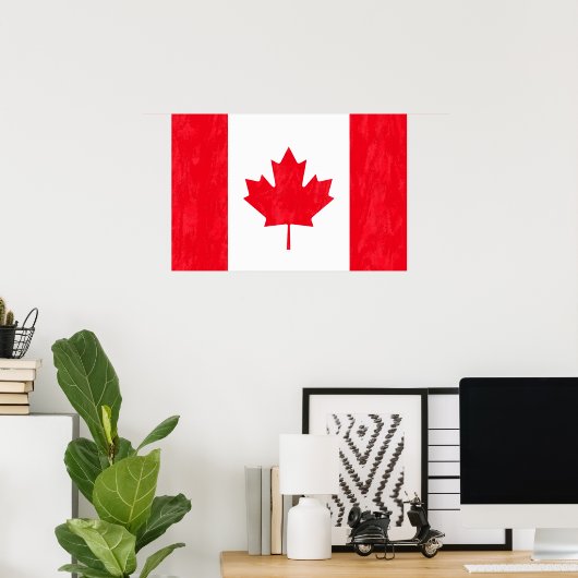 CANADIAN FLAG Poster (Thuiskantoor)