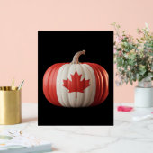 Canadian Flag Pumpkin Maple Leaf Thanksgiving Over Acryl Bord (Huwelijk)