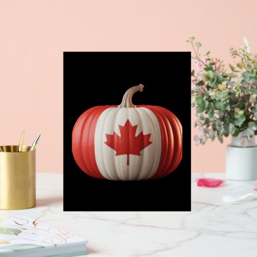 Canadian Flag Pumpkin Maple Leaf Thanksgiving Over Acryl Bord (Huwelijk)