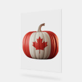 Canadian Flag Pumpkin Maple Leaf Thanksgiving Over Acryl Bord (Hoek)