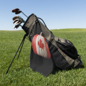 Canadian Flag Pumpkin Maple Leaf Thanksgiving Over Golfhanddoek (Groen)