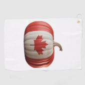 Canadian Flag Pumpkin Maple Leaf Thanksgiving Over Golfhanddoek (Horizontaal)