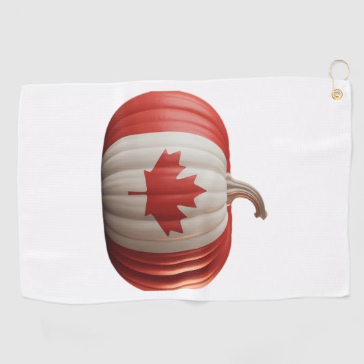 Canadian Flag Pumpkin Maple Leaf Thanksgiving Over Golfhanddoek