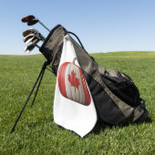 Canadian Flag Pumpkin Maple Leaf Thanksgiving Over Golfhanddoek (Groen)