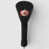 Canadian Flag Pumpkin Maple Leaf Thanksgiving Over Golfheadcover (Voorkant)