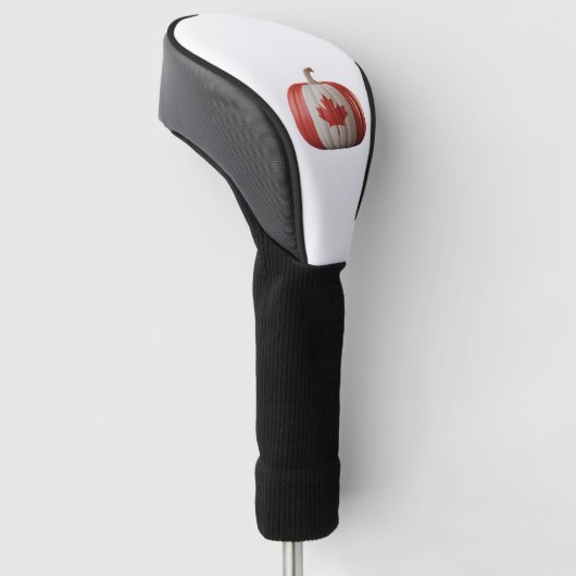 Canadian Flag Pumpkin Maple Leaf Thanksgiving Over Golfheadcover (Schuin)