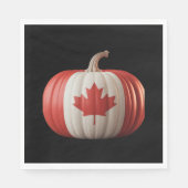 Canadian Flag Pumpkin Maple Leaf Thanksgiving Over Servet (Voorkant)
