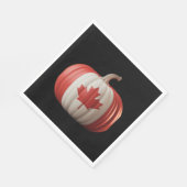 Canadian Flag Pumpkin Maple Leaf Thanksgiving Over Servet (Hoek)