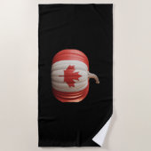 Canadian Flag Pumpkin Maple Leaf Thanksgiving Over Strandlaken (Voorkant)