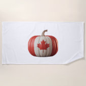 Canadian Flag Pumpkin Maple Leaf Thanksgiving Over Strandlaken (Voorkant)
