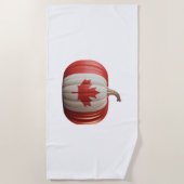 Canadian Flag Pumpkin Maple Leaf Thanksgiving Over Strandlaken (Voorkant)