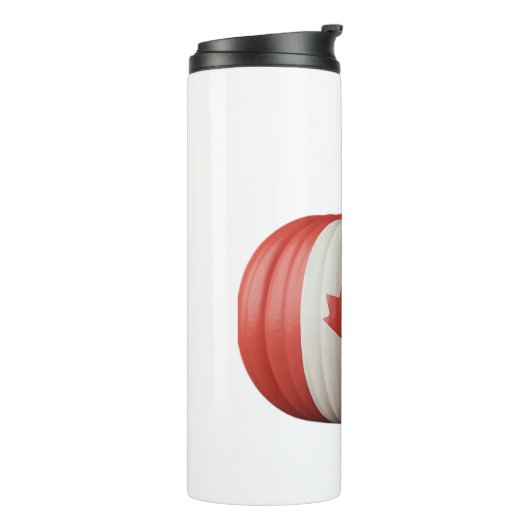 Canadian Flag Pumpkin Maple Leaf Thanksgiving Over Thermosbeker (Gedraaid links)