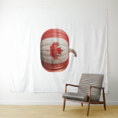Canadian Flag Pumpkin Maple Leaf Thanksgiving Over Wandkleed (In Situ (horizontaal))
