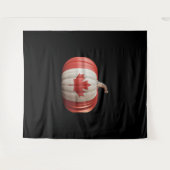 Canadian Flag Pumpkin Maple Leaf Thanksgiving Over Wandkleed (Voorkant (horizontaal))