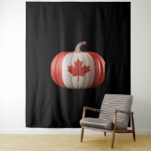 Canadian Flag Pumpkin Maple Leaf Thanksgiving Over Wandkleed (In situ)