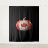 Canadian Flag Pumpkin Maple Leaf Thanksgiving Over Wandkleed (Voorkant)