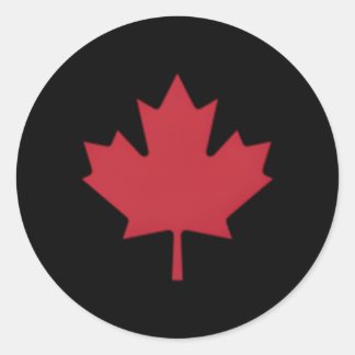 Canadian Flag Red Maple Leaf Canada Day Ronde Sticker