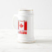 Canadian Flag Snow Capped Nederland en Jouw naam 2 Bierpul (Voorkant links)