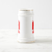 Canadian Flag Snow Capped Nederland en Jouw naam 2 Bierpul (Center)