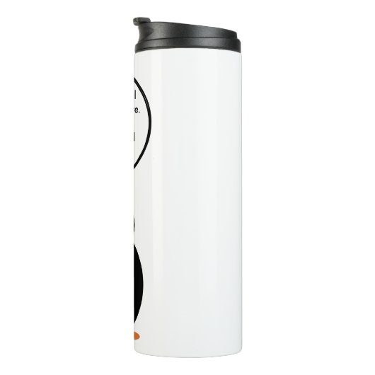 Canadian Flag Talking Ms. Penguin Personalize Text Thermosbeker (Geroteerd rechts)