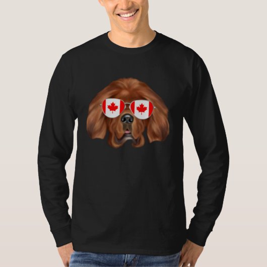 Canadian Flag Tibetan Mastiff Dog Canada Pocket T-shirt (Voorkant)