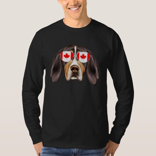 Canadian Flag Treeing Walker Coonhound Dog Canada  T-shirt (Voorkant)