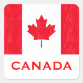 CANADIAN FLAG VIERKANTE STICKER (Voorkant)