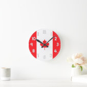 Canadian Flag Wall Clock - Flag of Canada Ronde Klok (Huis)