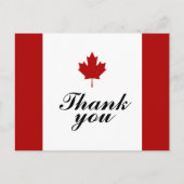 Canadian Flag Wedding Thank You Aankondigingskaart (Voorkant)