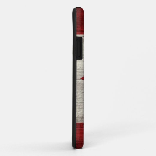 Canadian flag with customizable wooden background Case-Mate iPhone case (Achterkant/rechts)