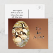 Canadian Geese Briefkaart-Invitation-customize Uitnodiging Briefkaart (Voorkant / Achterkant)