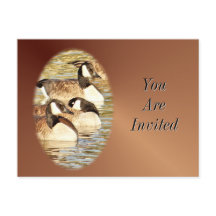 Canadian Geese Briefkaart-Invitation-customize