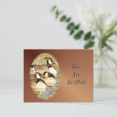 Canadian Geese Briefkaart-Invitation-customize Uitnodiging Briefkaart (Staand voorkant)