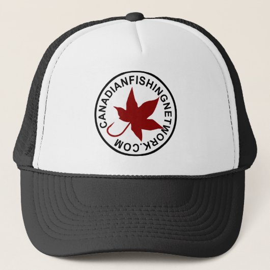 Canadian Gevist Network Black Trucker Hat Trucker Pet (Voorkant)