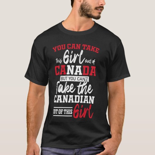 Canadian Girl Maple Leaf Canada T-shirt (Voorkant)
